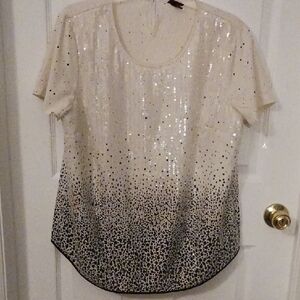 Merona Cream Sequin Blouse